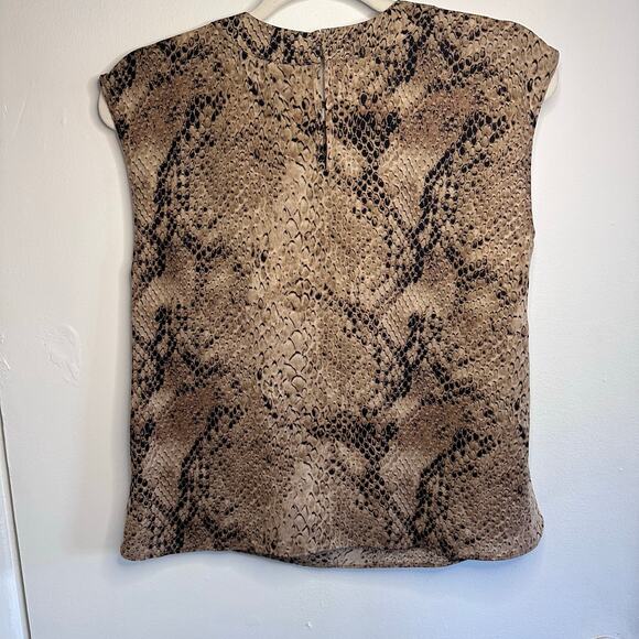 Womans worthington snake print sleeveless blouse size small - Picture 3 of 6